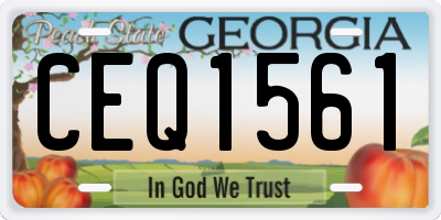 GA license plate CEQ1561