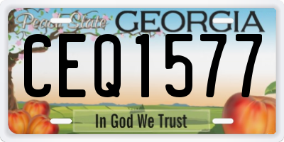 GA license plate CEQ1577