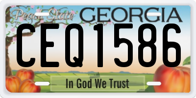 GA license plate CEQ1586