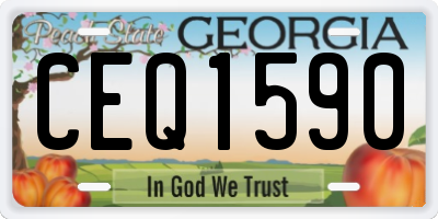 GA license plate CEQ1590