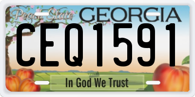 GA license plate CEQ1591