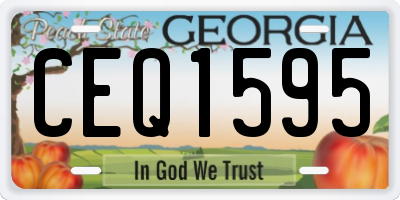 GA license plate CEQ1595