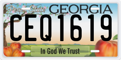 GA license plate CEQ1619