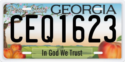 GA license plate CEQ1623