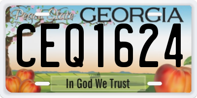 GA license plate CEQ1624