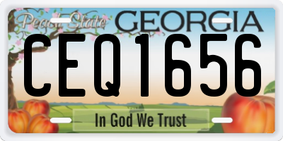 GA license plate CEQ1656