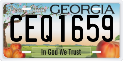 GA license plate CEQ1659