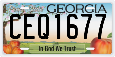 GA license plate CEQ1677