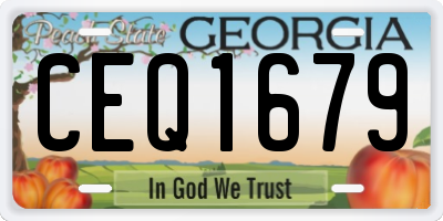 GA license plate CEQ1679
