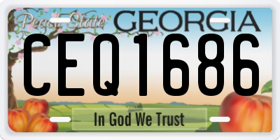GA license plate CEQ1686