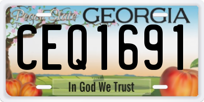 GA license plate CEQ1691