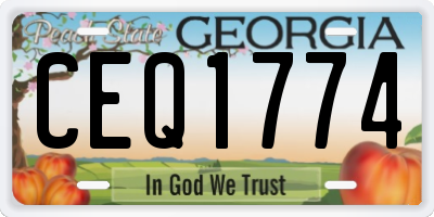 GA license plate CEQ1774