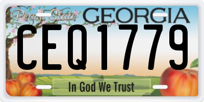 GA license plate CEQ1779