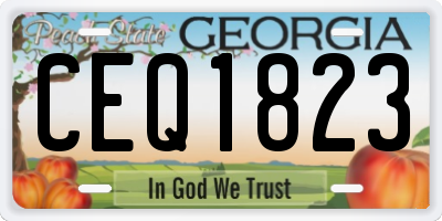 GA license plate CEQ1823