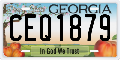 GA license plate CEQ1879