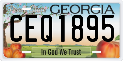 GA license plate CEQ1895