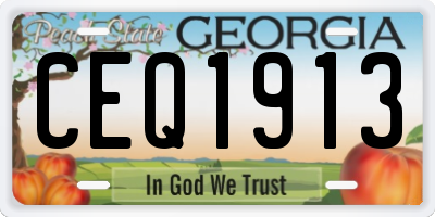 GA license plate CEQ1913