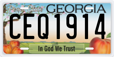 GA license plate CEQ1914