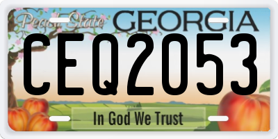 GA license plate CEQ2053