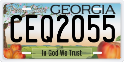GA license plate CEQ2055