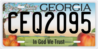 GA license plate CEQ2095
