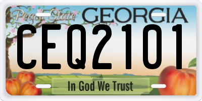 GA license plate CEQ2101