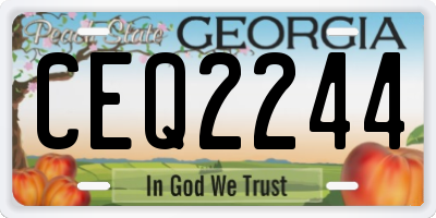 GA license plate CEQ2244