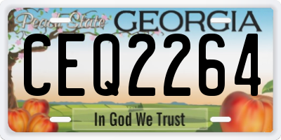 GA license plate CEQ2264