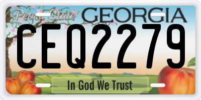 GA license plate CEQ2279
