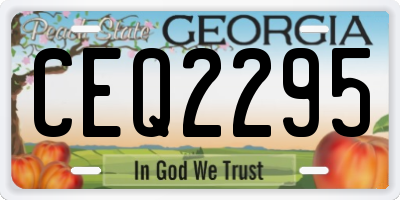 GA license plate CEQ2295