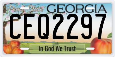 GA license plate CEQ2297