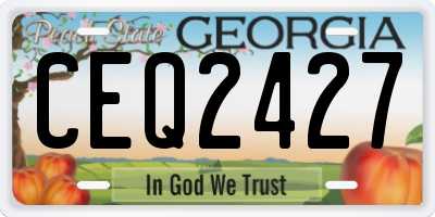 GA license plate CEQ2427