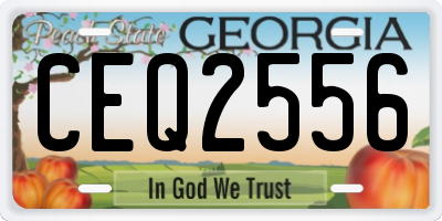 GA license plate CEQ2556