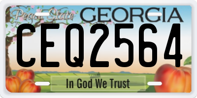 GA license plate CEQ2564
