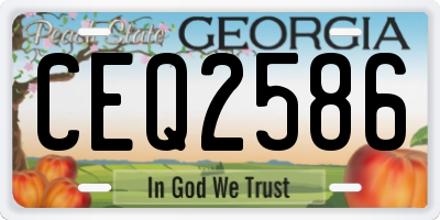 GA license plate CEQ2586