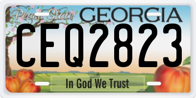 GA license plate CEQ2823