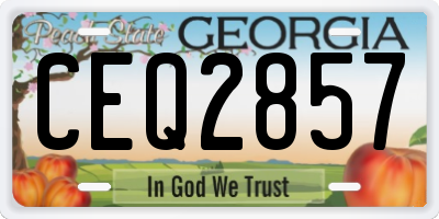GA license plate CEQ2857