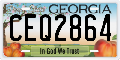 GA license plate CEQ2864