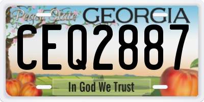 GA license plate CEQ2887