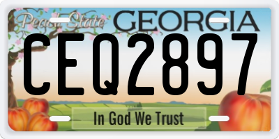 GA license plate CEQ2897