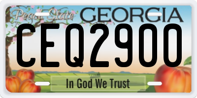 GA license plate CEQ2900