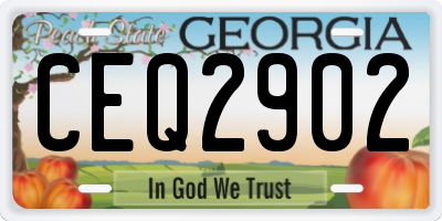 GA license plate CEQ2902