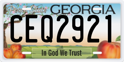 GA license plate CEQ2921