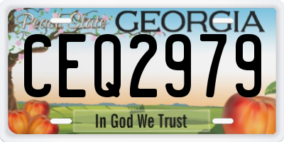 GA license plate CEQ2979