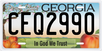 GA license plate CEQ2990