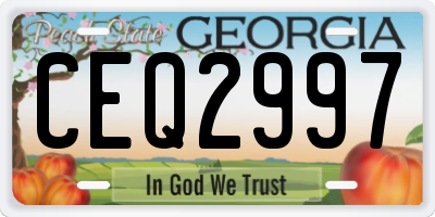 GA license plate CEQ2997