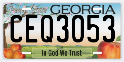 GA license plate CEQ3053