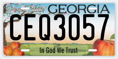 GA license plate CEQ3057