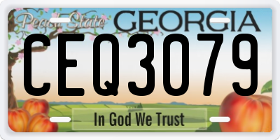 GA license plate CEQ3079