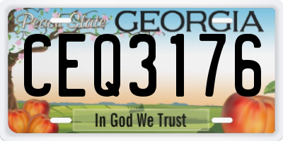 GA license plate CEQ3176
